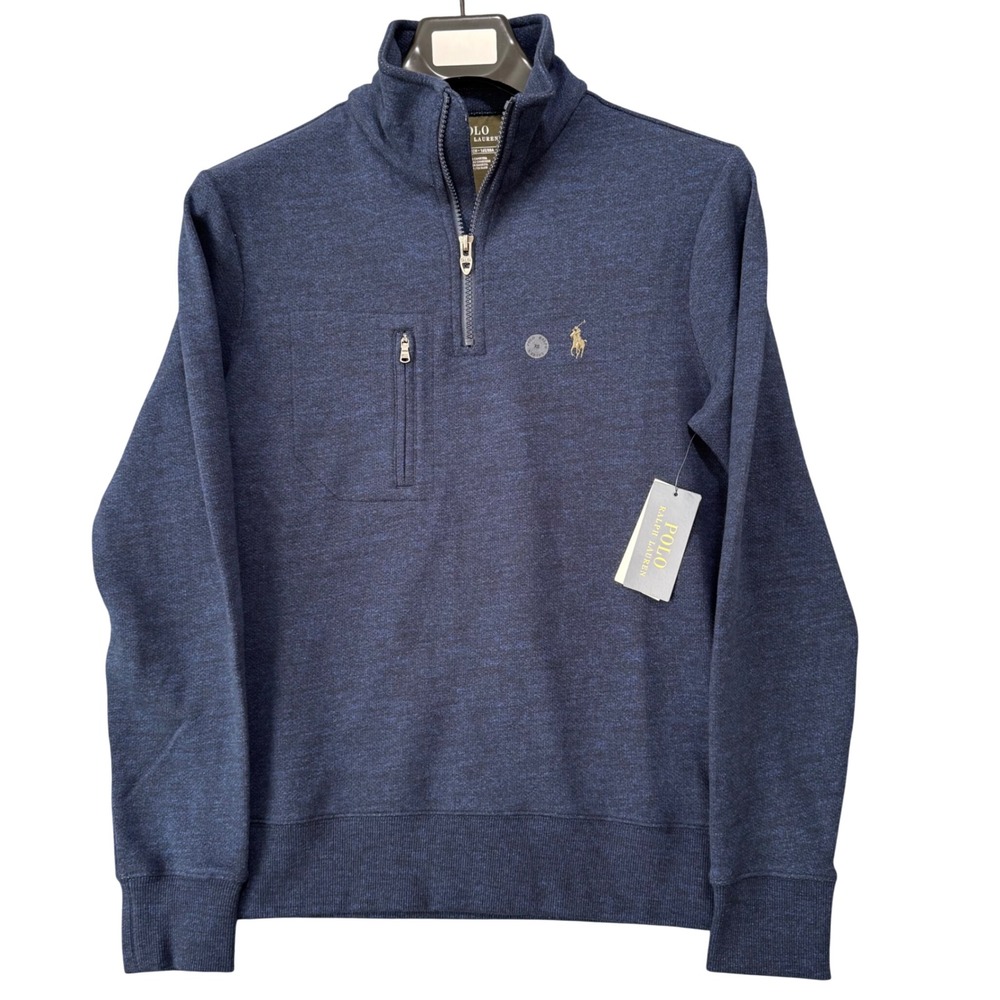 Polo Talon Ralph Lauren Mens XS Quarter Zip Pullover Sweatshirt Navy Blue